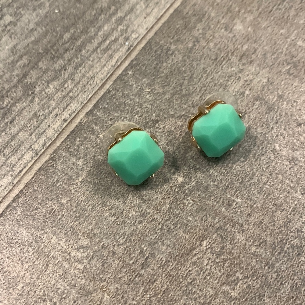 Sea foam green stone earrings